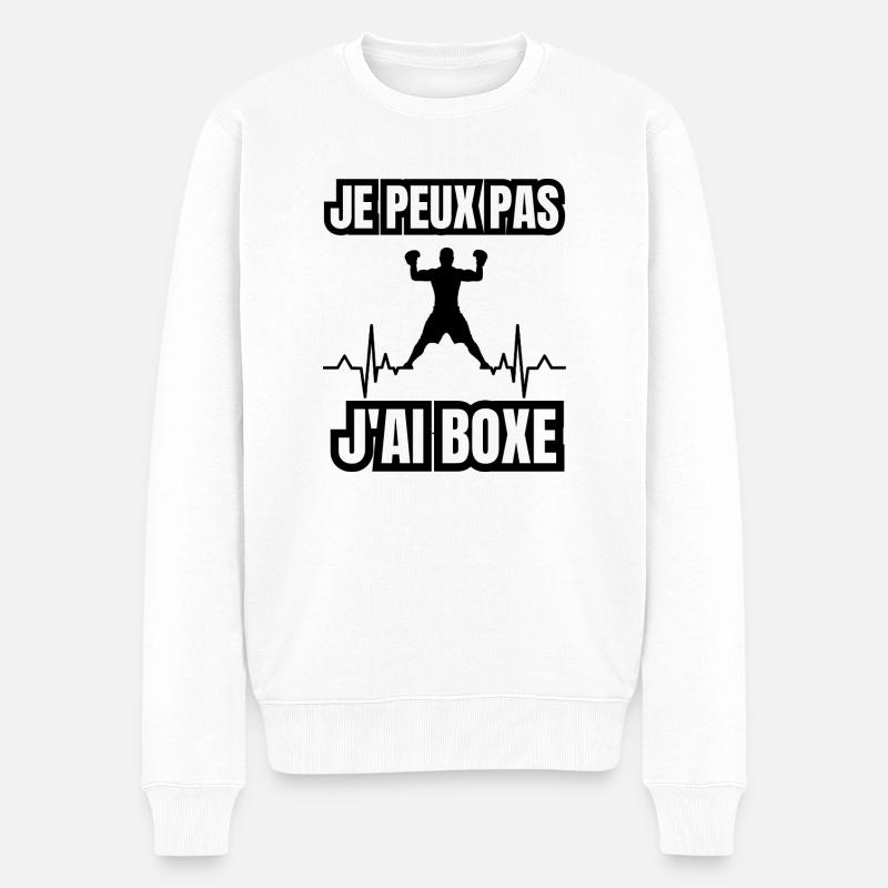 je peux pas j'ai boxe - Pull Premium bio Homme - blanc