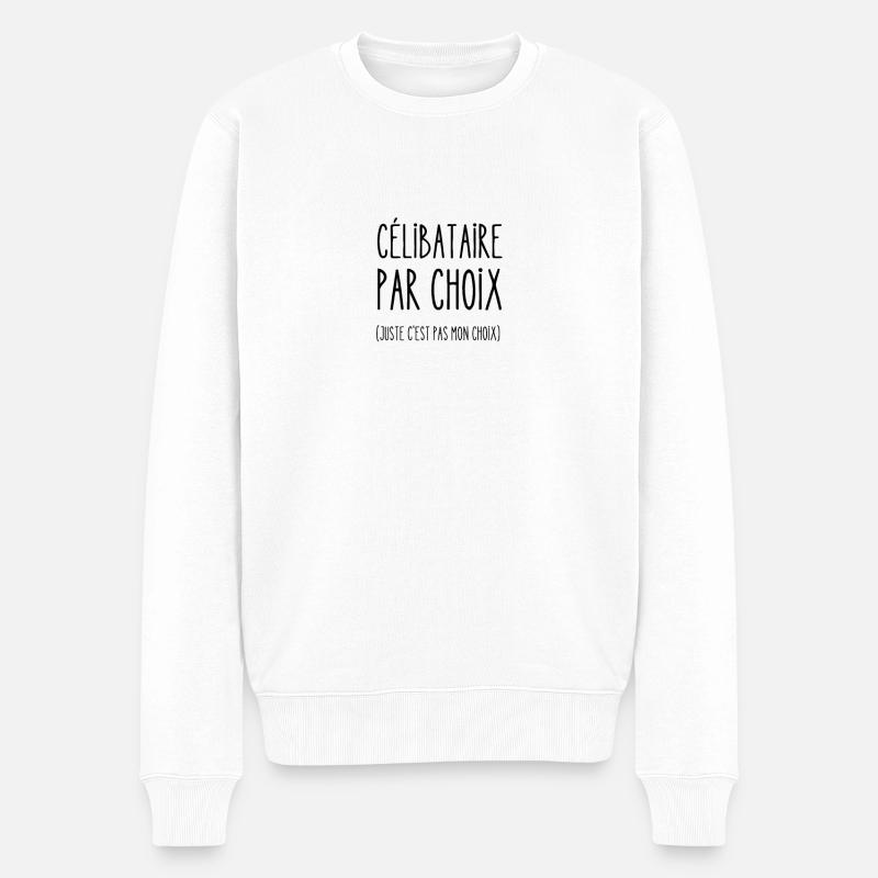 célibataire par choix - Pull Premium bio Homme - blanc