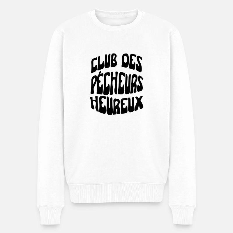 club des pêcheurs heureux - Pull Premium bio Homme - blanc
