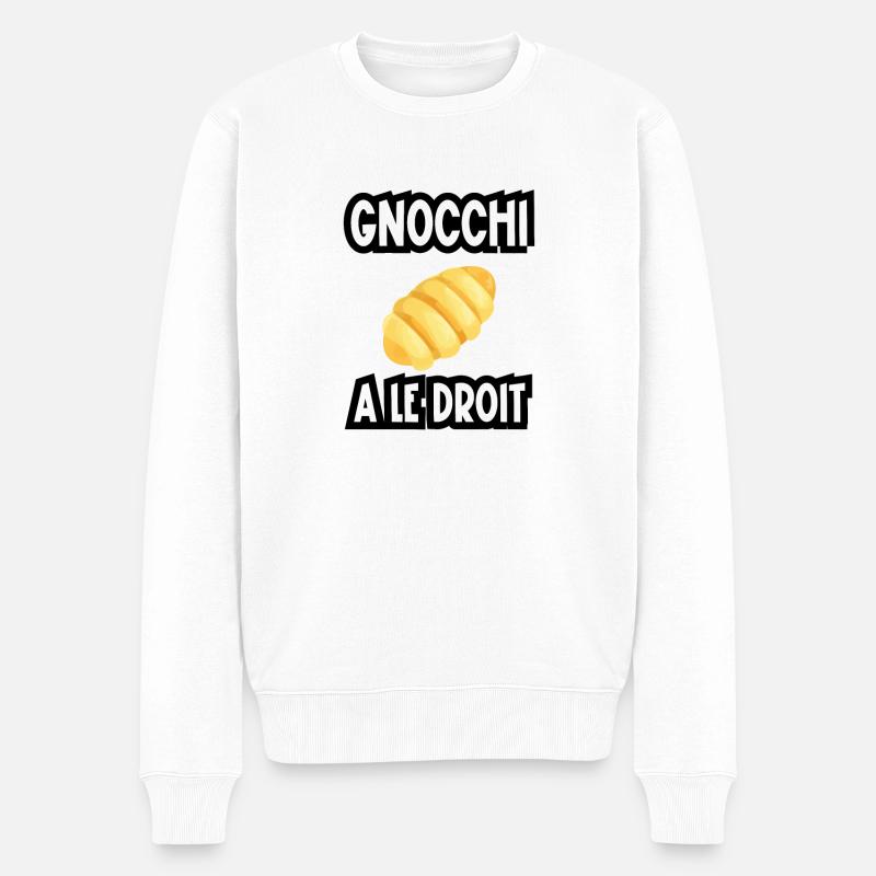gnocchi a le droit - Pull Premium bio Homme - blanc