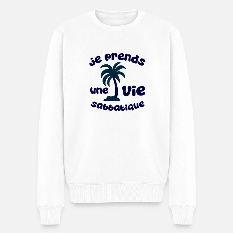 vie sabbatique - Pull Premium bio Homme - blanc