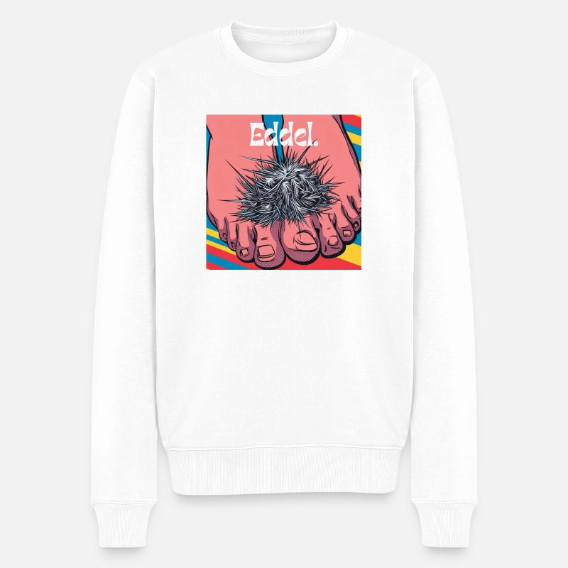 Eddel Fussel - Männer Premium Bio Pullover - Weiß