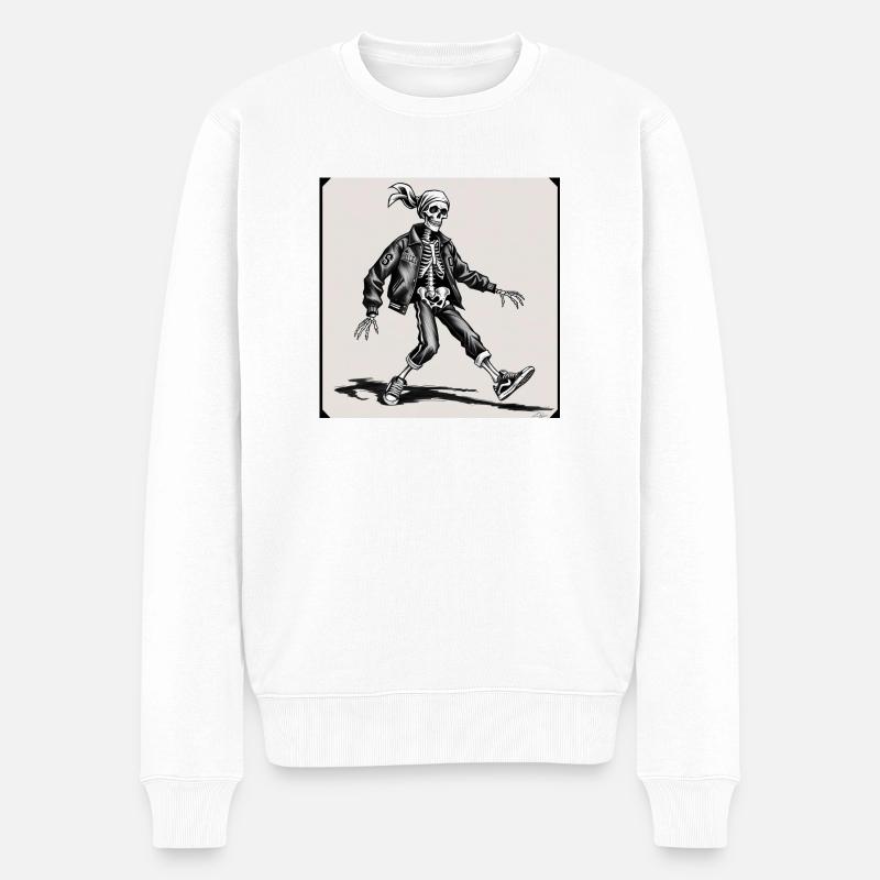 Skeleton Swagger - Männer Premium Bio Pullover - Weiß