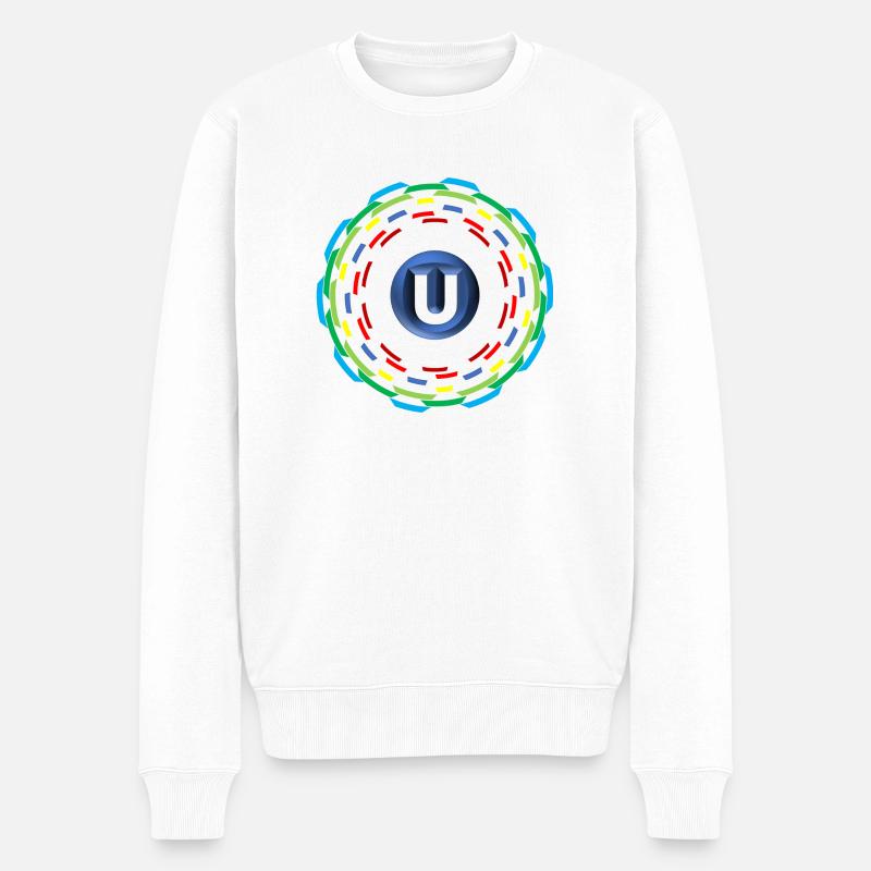 Kreise U - Männer Premium Bio Pullover - Weiß