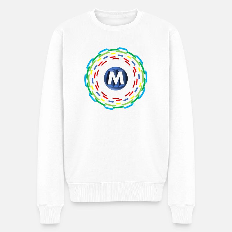 Kreise M - Männer Premium Bio Pullover - Weiß