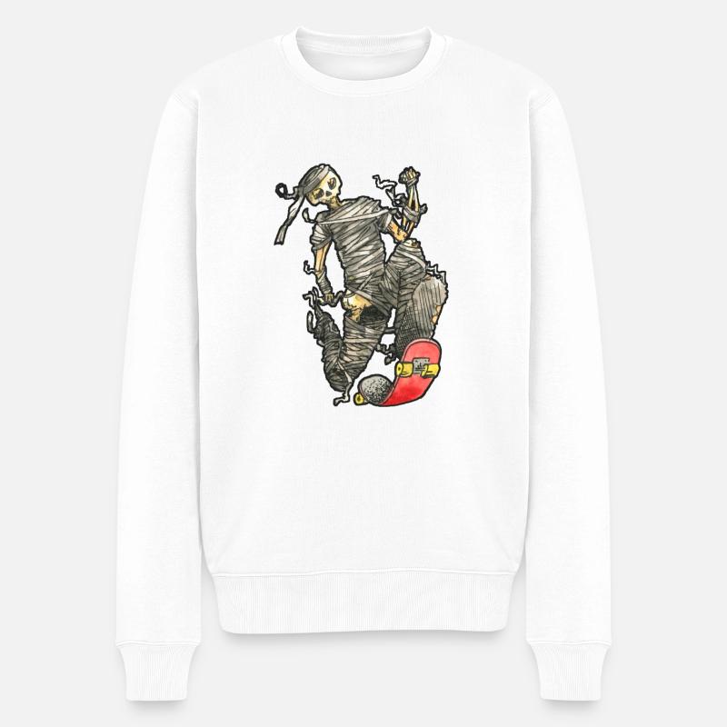 Mama Skater - Männer Premium Bio Pullover - Weiß