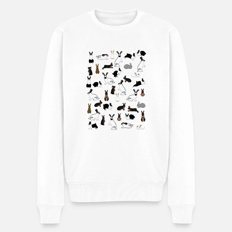 Alle Kaninchen - Männer Premium Bio Pullover - Weiß