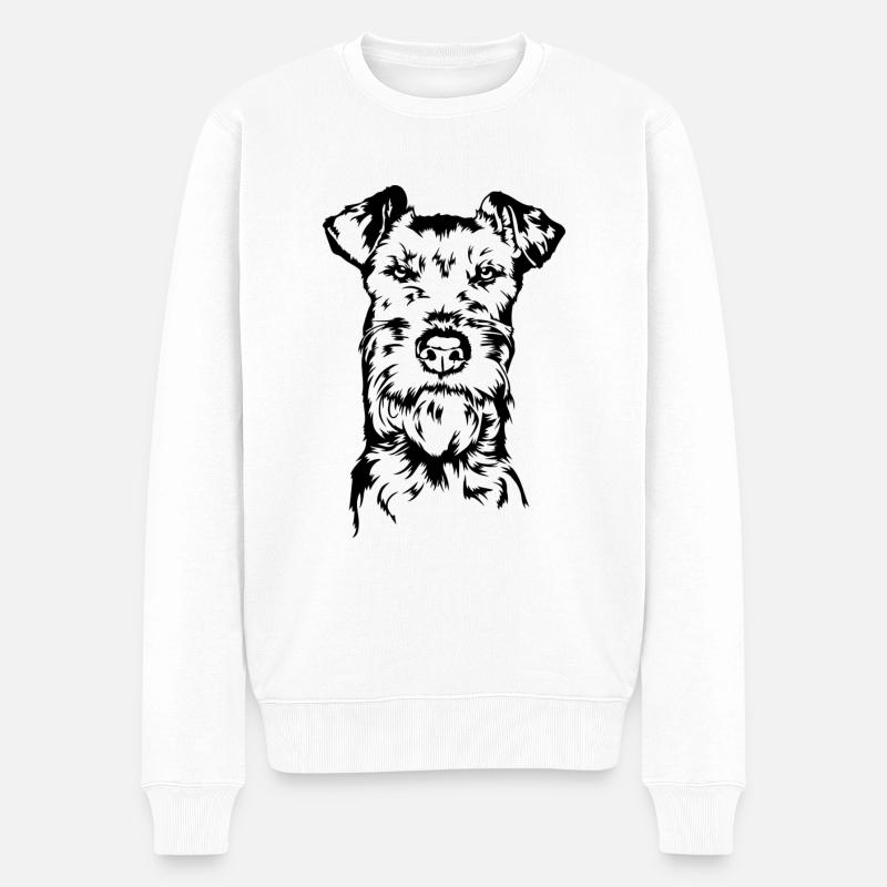 Irish Terrier Portrait Hunde Hund Wilsigns - Männer Premium Bio Pullover - Weiß