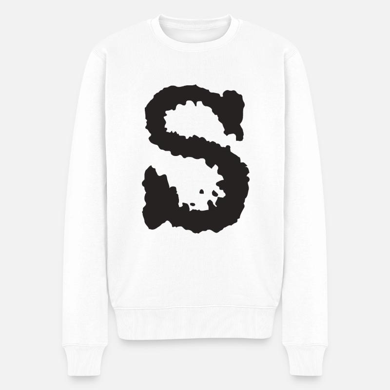 S - Männer Premium Bio Pullover - Weiß