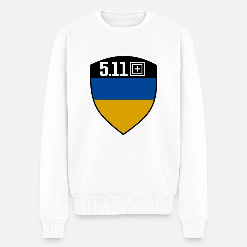 Ukraine 5.11 - Pull Premium bio Homme - blanc