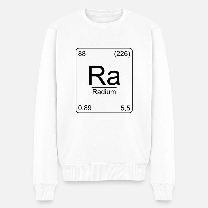 Radium, Periodensystem, Chemie, Physik, Element, - Männer Premium Bio Pullover - Weiß