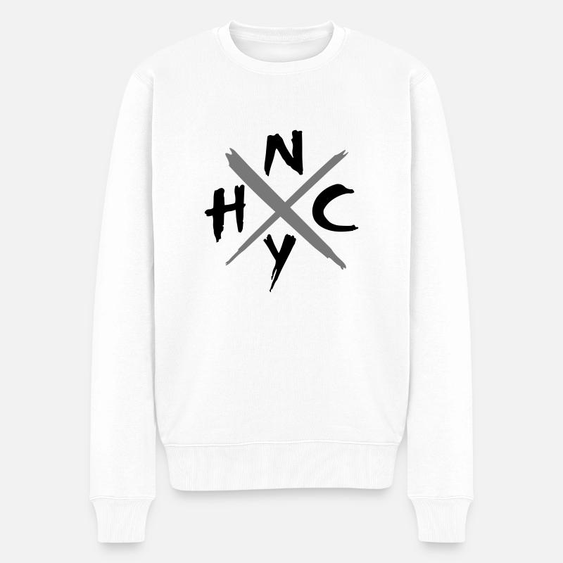 NYHC 2 - Männer Premium Bio Pullover - Weiß