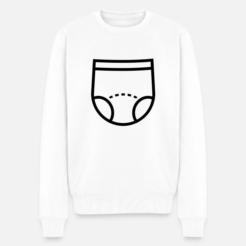 windel - Männer Premium Bio Pullover - Weiß