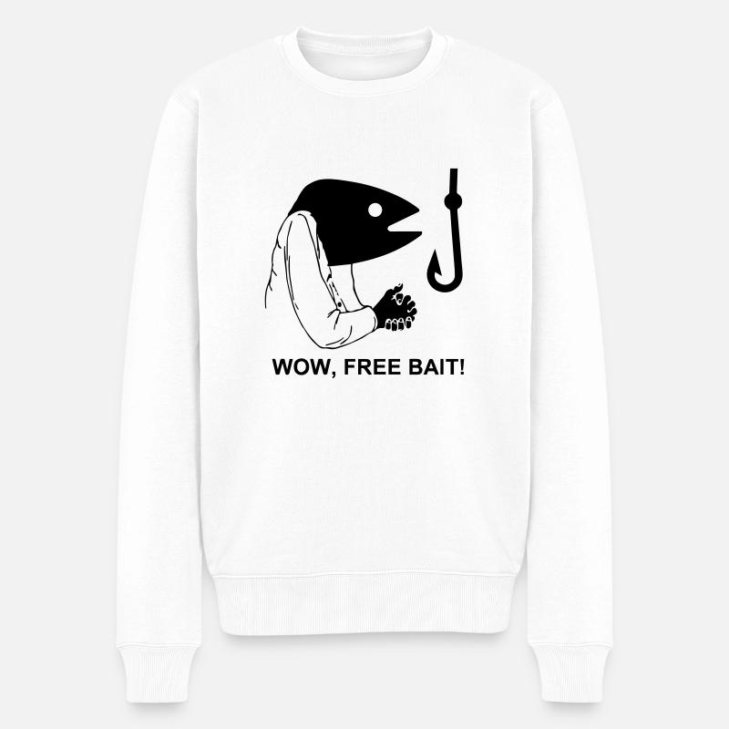 wow, free bait - Pull Premium bio Homme - blanc