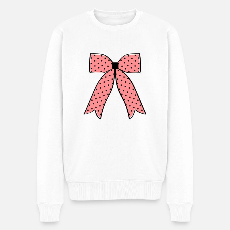 Rockabilly-Schleife - Männer Premium Bio Pullover - Weiß