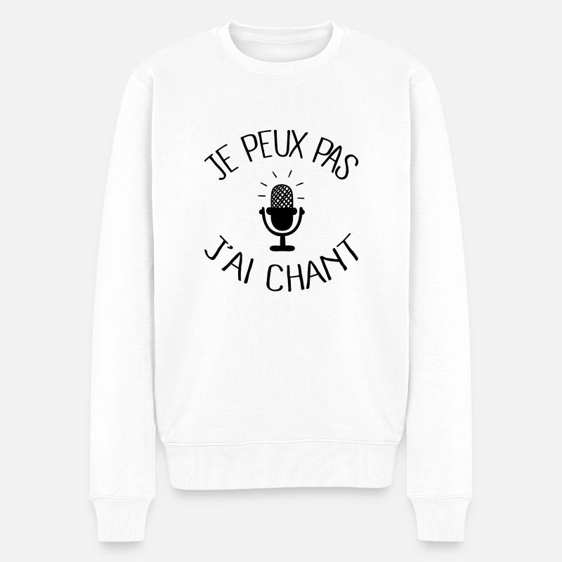 Je peux pas j'ai chant - Pull Premium bio Homme - blanc