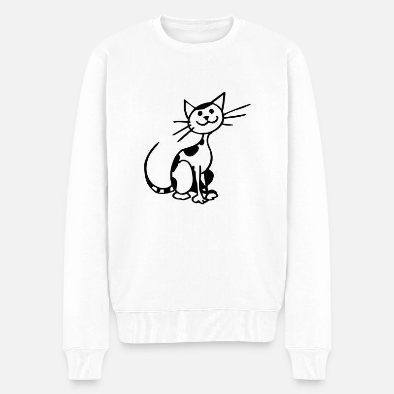 Chat - Pull Premium bio Homme - blanc