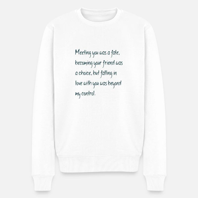 citations d'amour De - Pull Premium bio Homme - blanc