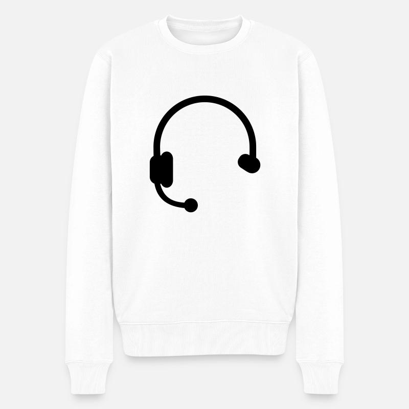 Headset Casque - Pull Premium bio Homme - blanc
