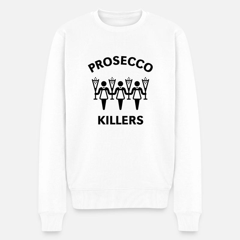 Prosecco Killers (Mädelsabend) - Männer Premium Bio Pullover - Weiß