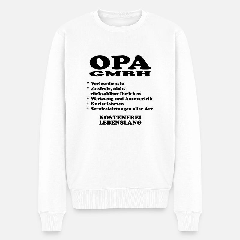 Opa GMBH - Männer Premium Bio Pullover - Weiß