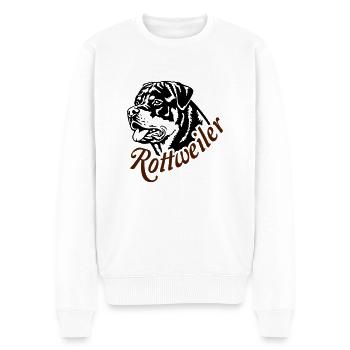 569 Rottweiler Rüde - Männer Premium Bio Pullover - Weiß - Vorne - Thijin (182cm)