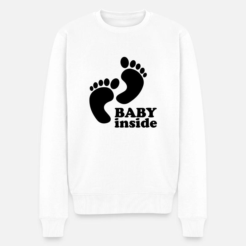baby inside - Männer Premium Bio Pullover - Weiß