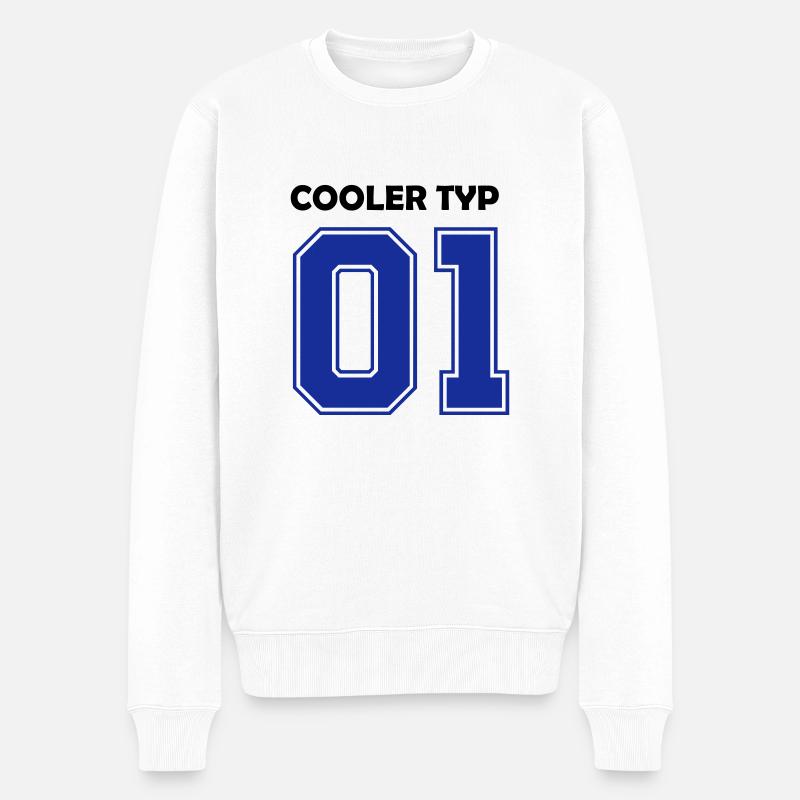 cooler_typ - Männer Premium Bio Pullover - Weiß