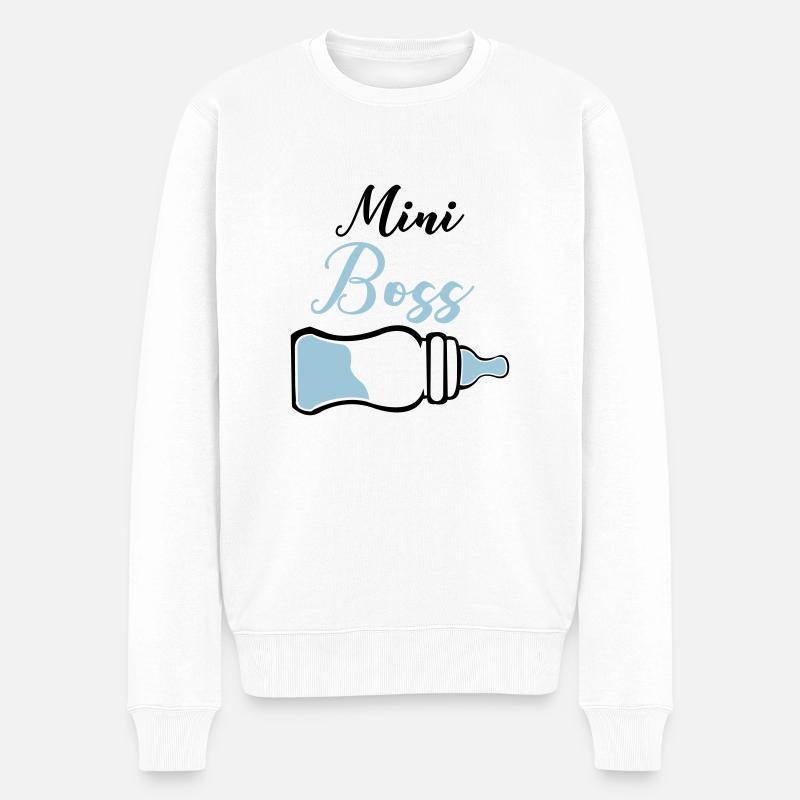 babyflasche boss - Männer Premium Bio Pullover - Weiß