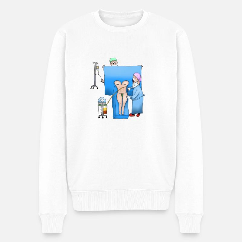 Chirurgie plastique - Pull Premium bio Homme - blanc
