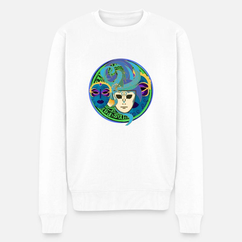 Venedig, Italien - Männer Premium Bio Pullover - Weiß