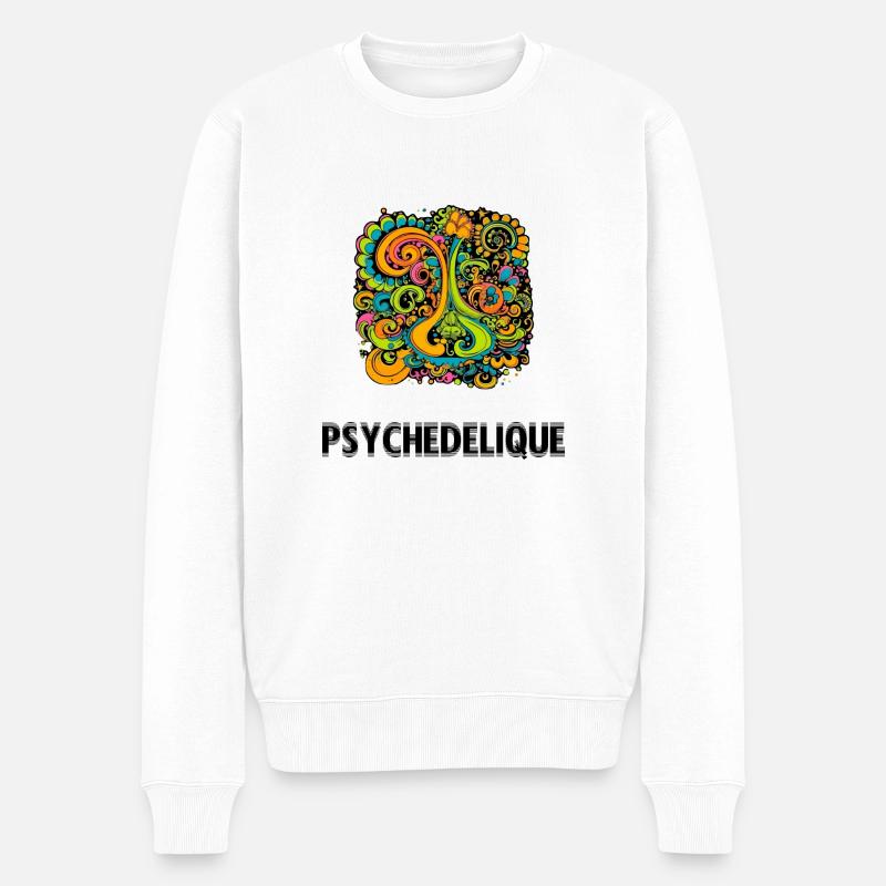 Psychédélique - Pull Premium bio Homme - blanc