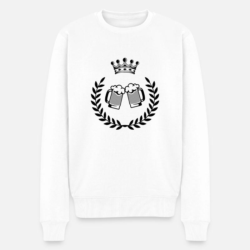 bier wappen 1 - Männer Premium Bio Pullover - Weiß