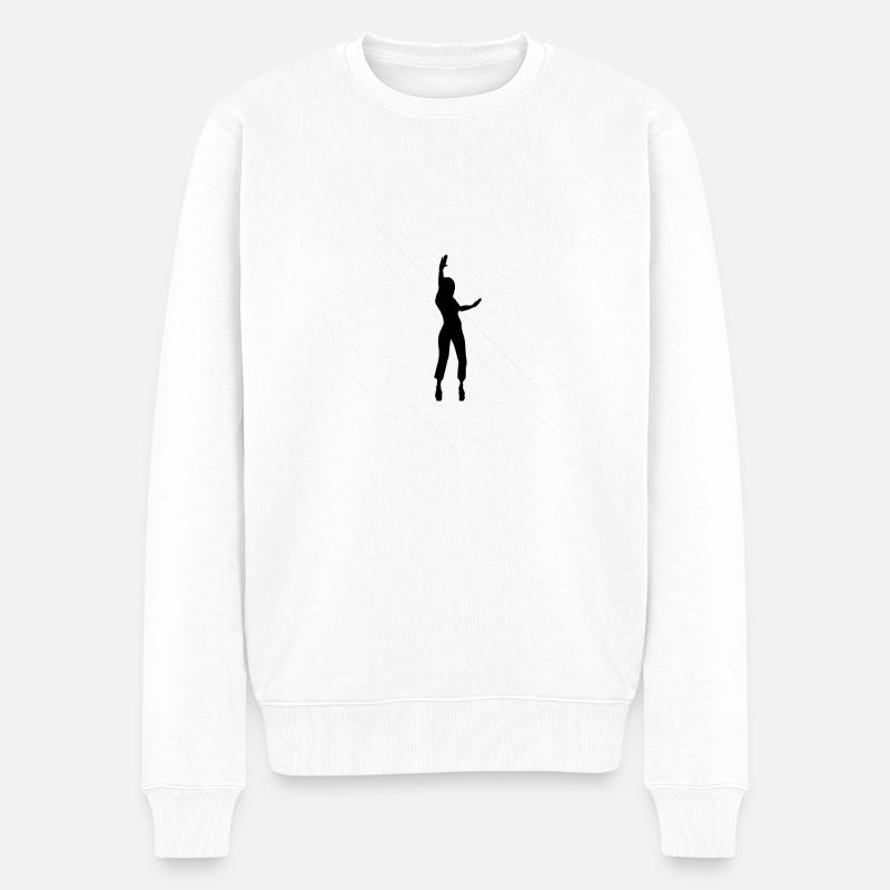 Dancing Dance Music - Männer Premium Bio Pullover - Weiß
