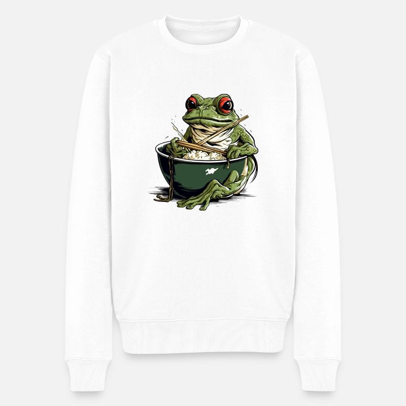 Bijou la grenouille - Pull Premium bio Homme - blanc