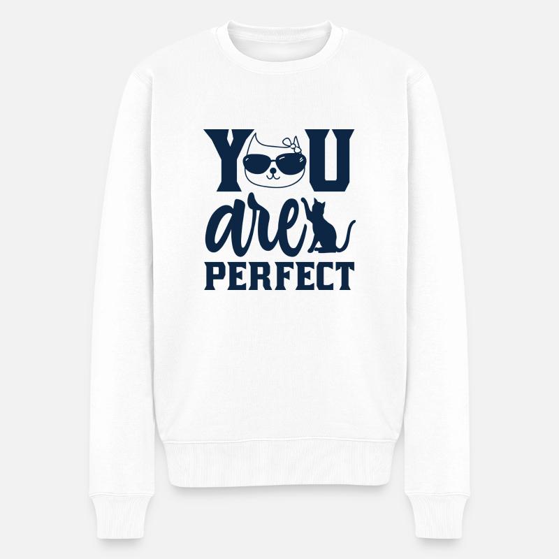 perfect - Männer Premium Bio Pullover - Weiß