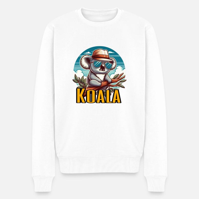 My Design - Männer Premium Bio Pullover - Weiß