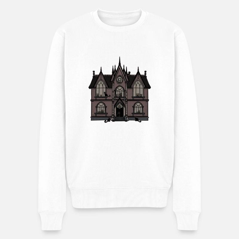 Manoir du chat - Pull Premium bio Homme - blanc