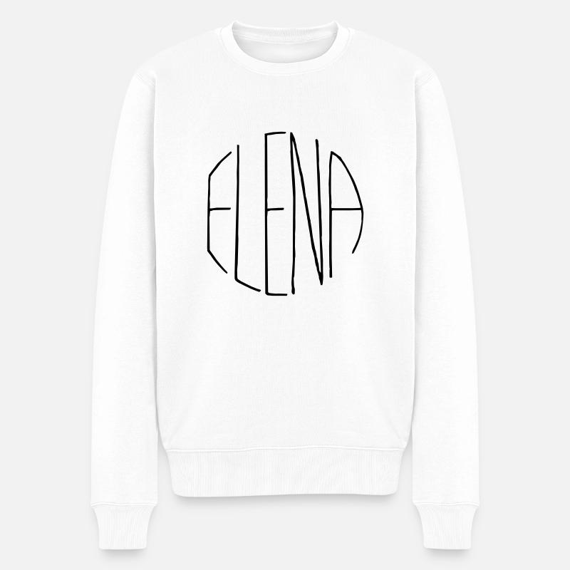 Elena - Pull Premium bio Homme - blanc