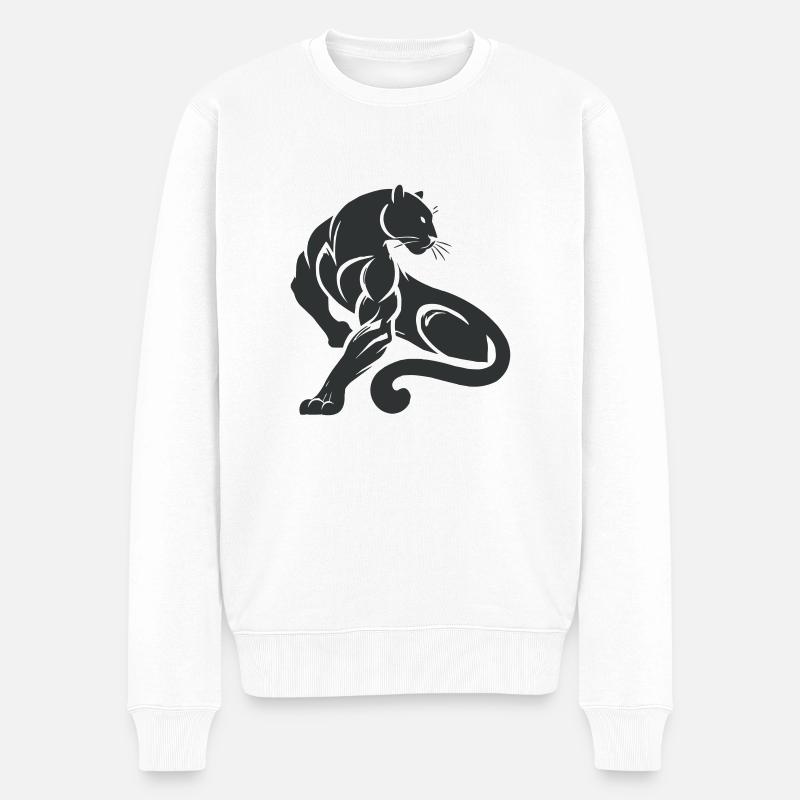 Panthère léopard - Pull Premium bio Homme - blanc