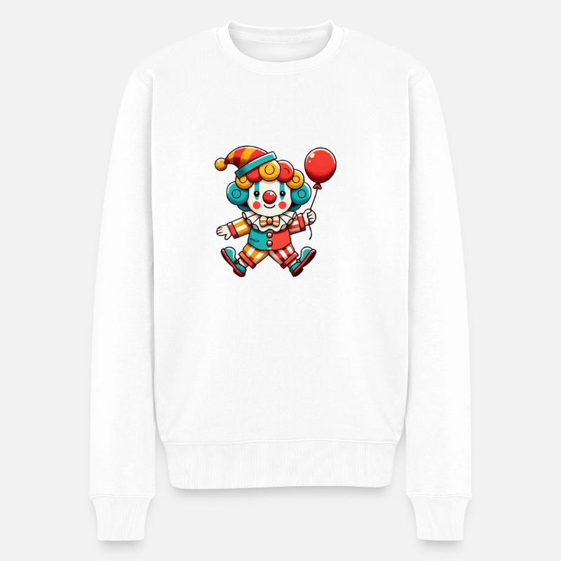 clown - Pull Premium bio Homme - blanc