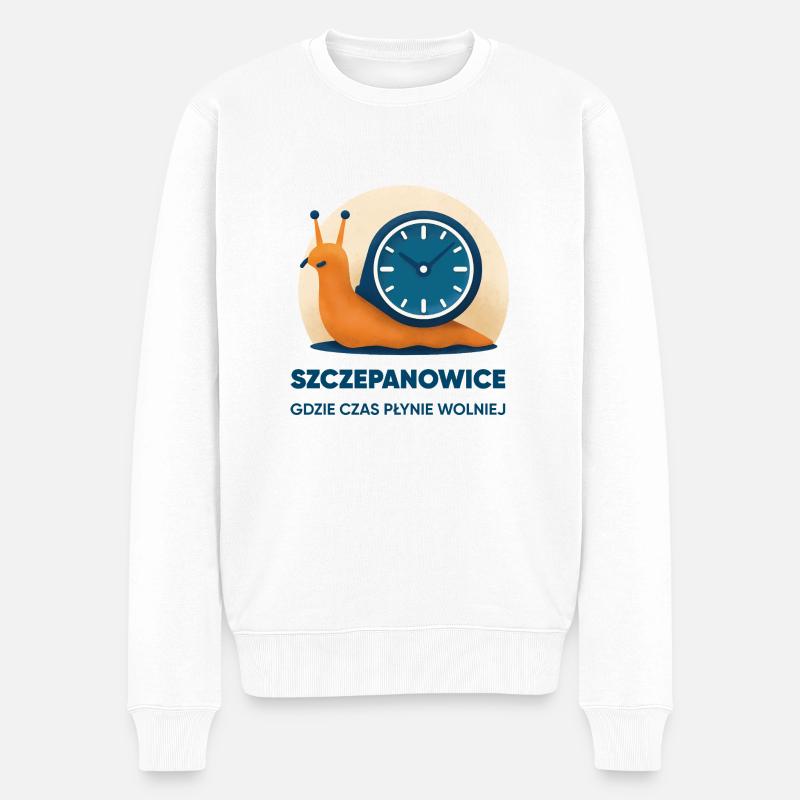 Szczepanowice – là où le temps passe plus lentement - Pull Premium bio Homme - blanc