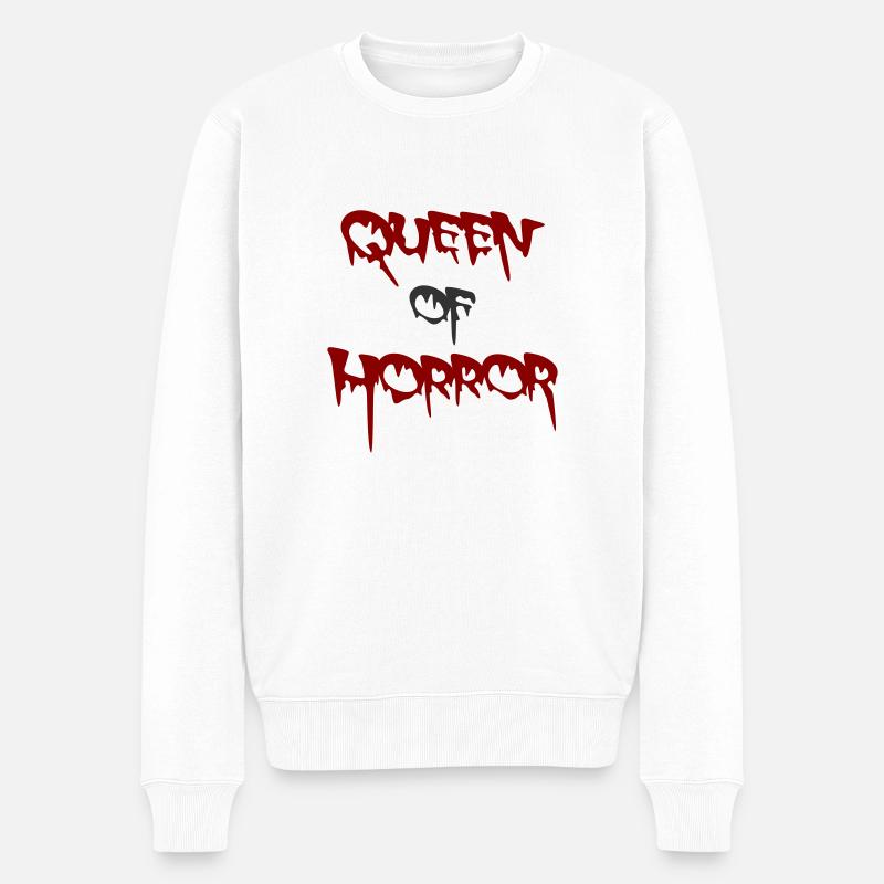 Horror Queen - Männer Premium Bio Pullover - Weiß