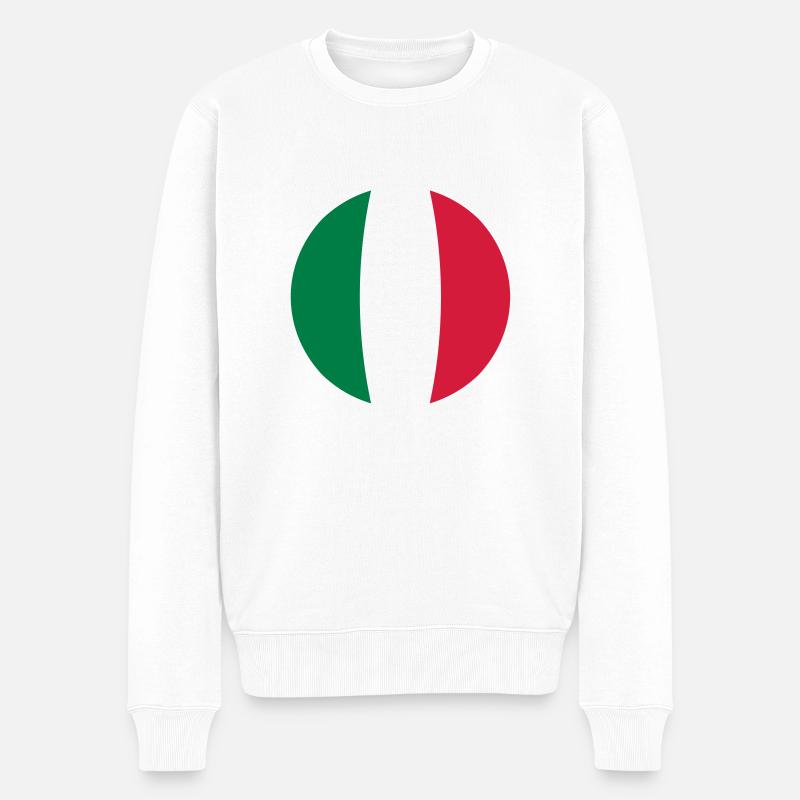 Italien - Männer Premium Bio Pullover - Weiß