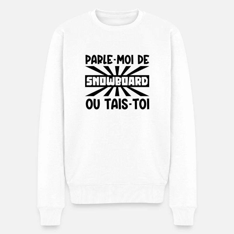 parle-moi de snowboard - Pull Premium bio Homme - blanc