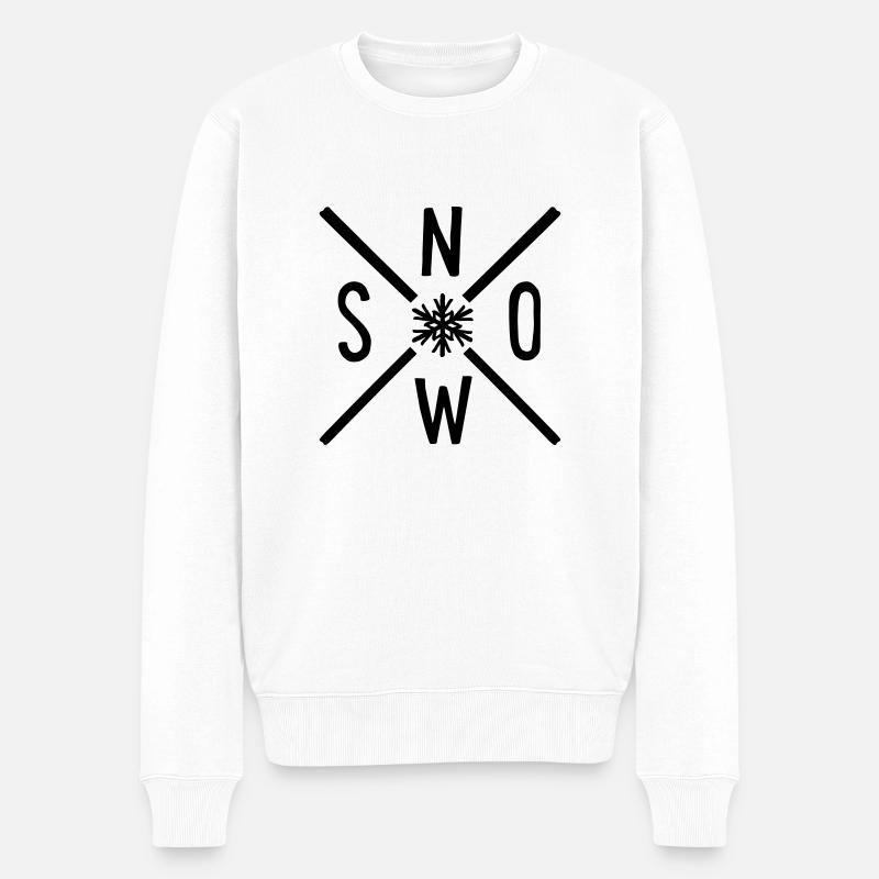 Schnee - Männer Premium Bio Pullover - Weiß