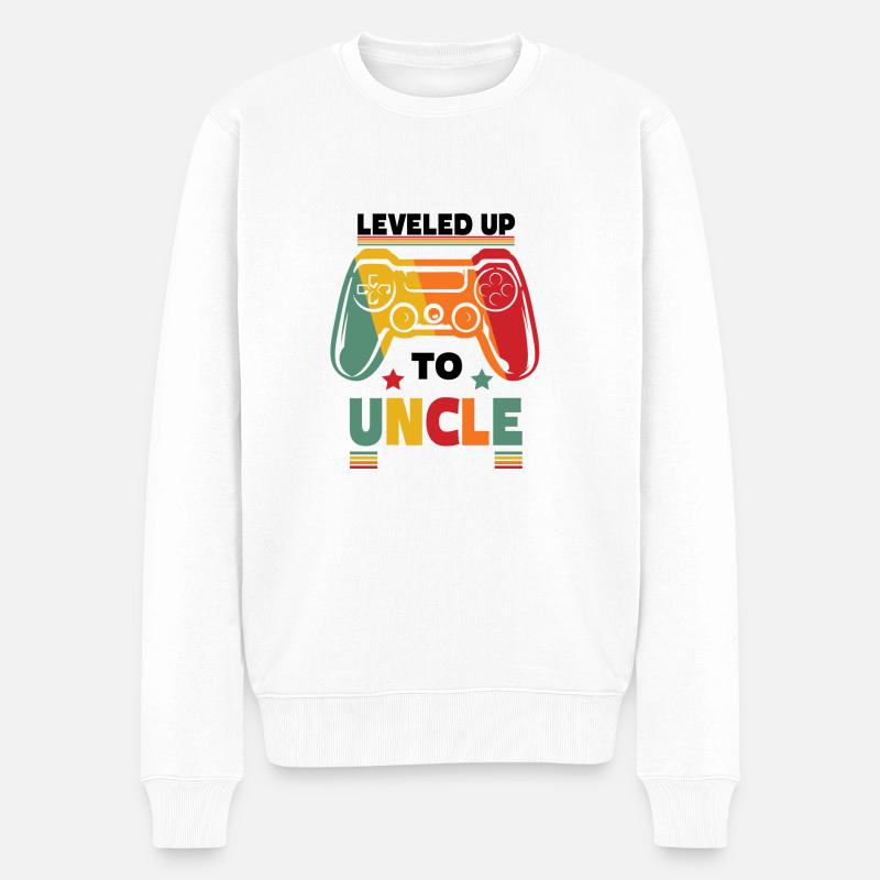 Nivelé jusqu'à oncle - Pull Premium bio Homme - blanc