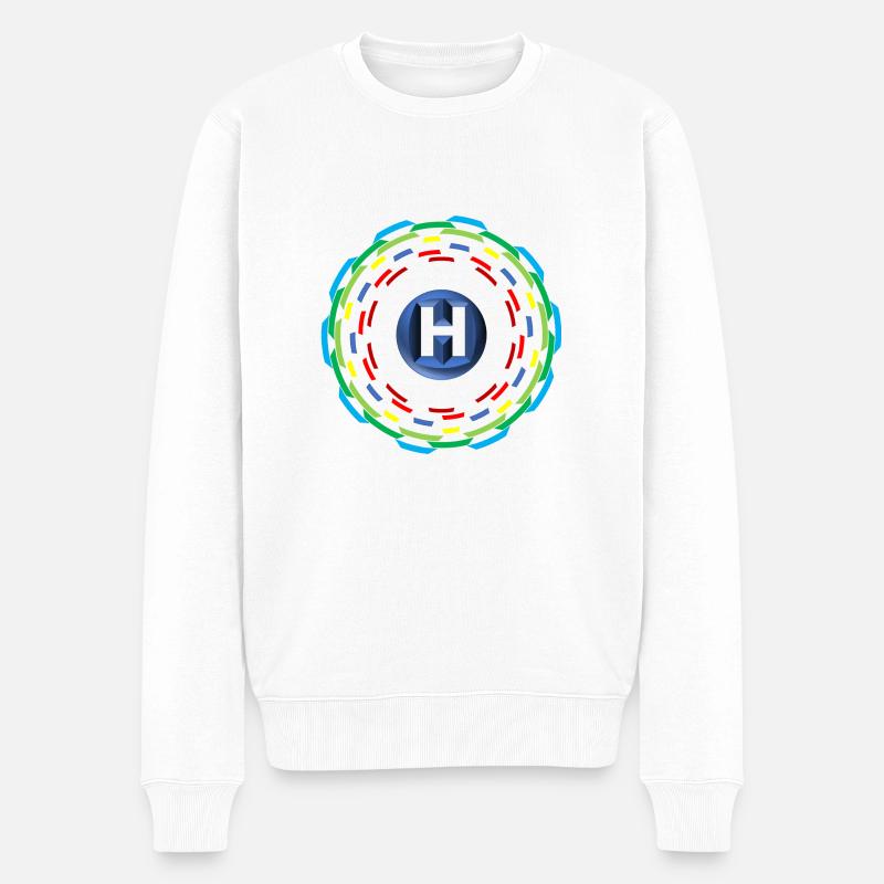 Cercles H - Pull Premium bio Homme - blanc