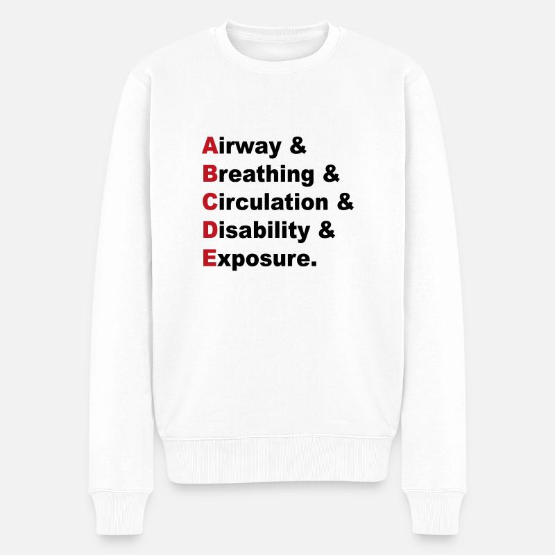 Règle ABCDE - Pull Premium bio Homme - blanc