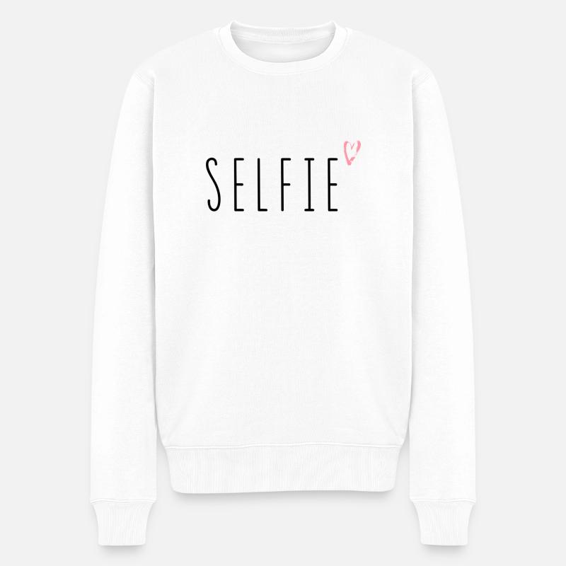 Selfie - Männer Premium Bio Pullover - Weiß